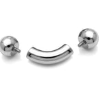 Titanium Prince Albert Piercing Big gauges Curve Barbells: Internally Threaded 12G-0G