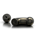 Titanium Black Prince Albert Piercing Big gauges Curve Barbells: Internally Threaded 12G-0G