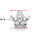 Tragus Flower Earring 16G Labret Jewellery with 5 petals gemstone - 14K Gold Piercing
