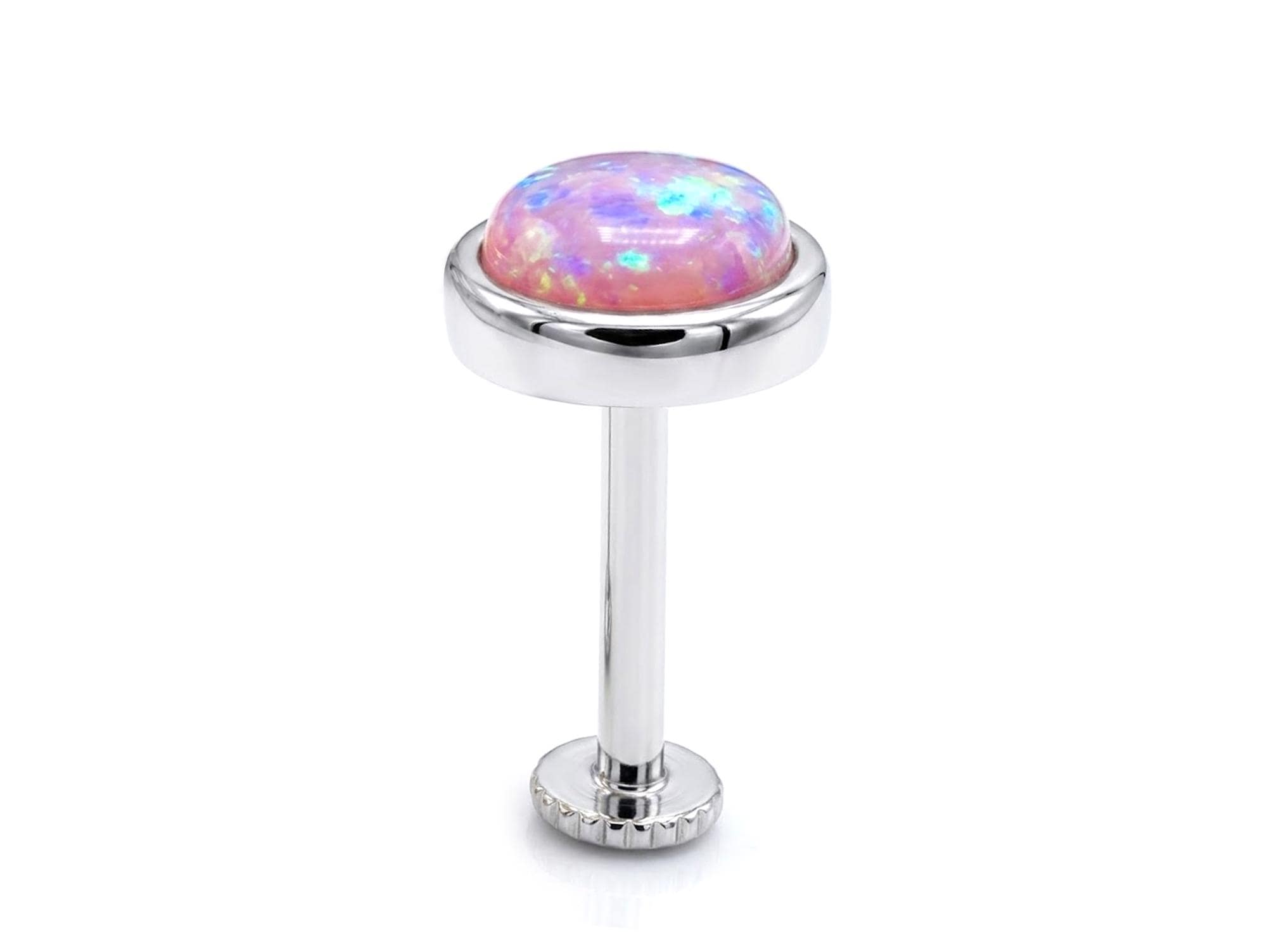 14K Gold Opal Tragus stud Earring 16G Labret Jewellery Cartilage piercing