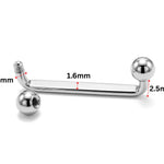 Titanium Staple Barbell, Surface Piercing Body Jewellery for Anti Eyebrow, Nape, Cleavage