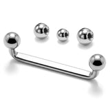 Titanium Staple Barbell, Surface Piercing Body Jewellery for Anti Eyebrow, Nape, Cleavage