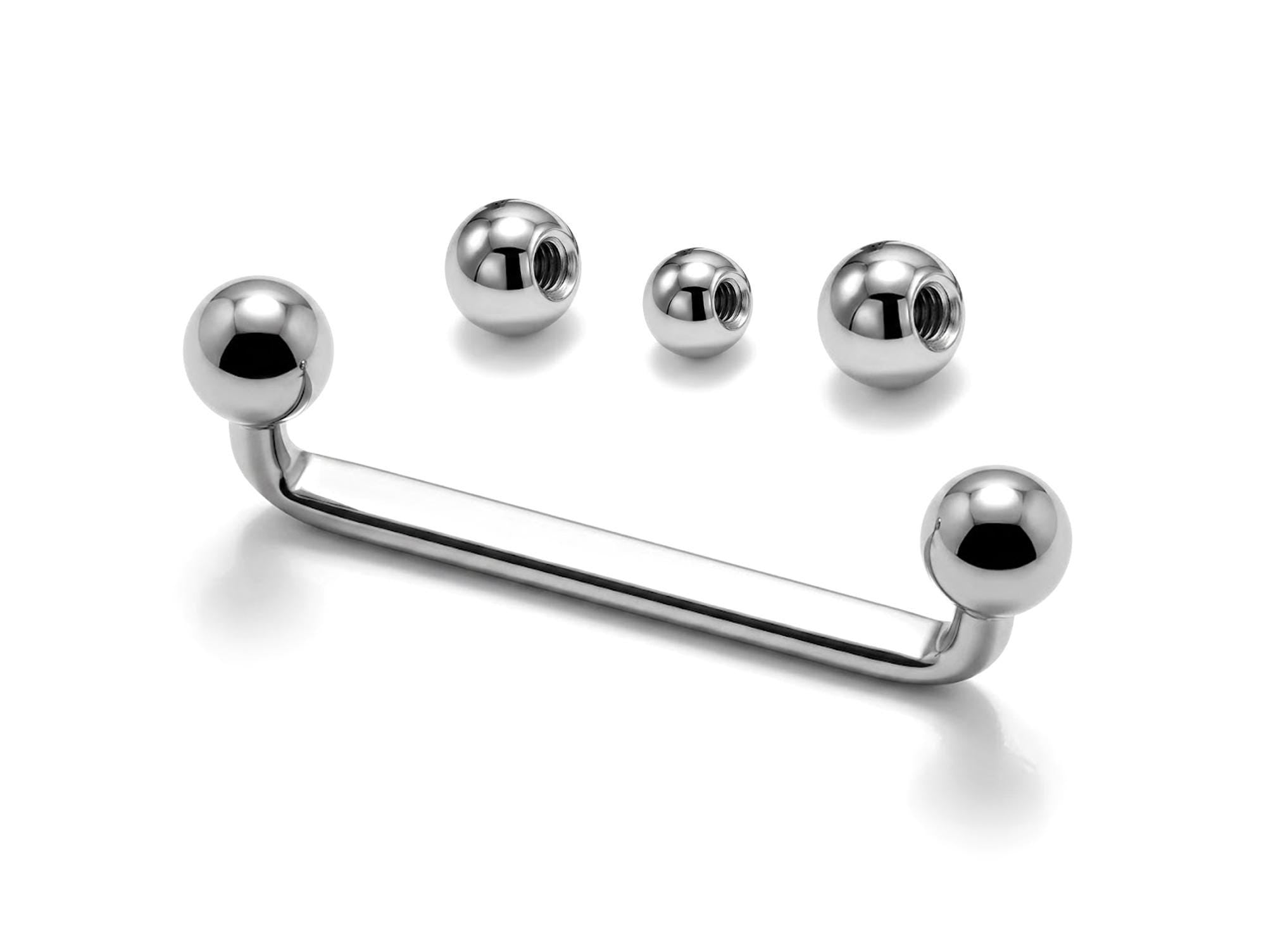 Titanium Staple Barbell, Surface Piercing Body Jewellery for Anti Eyebrow, Nape, Cleavage