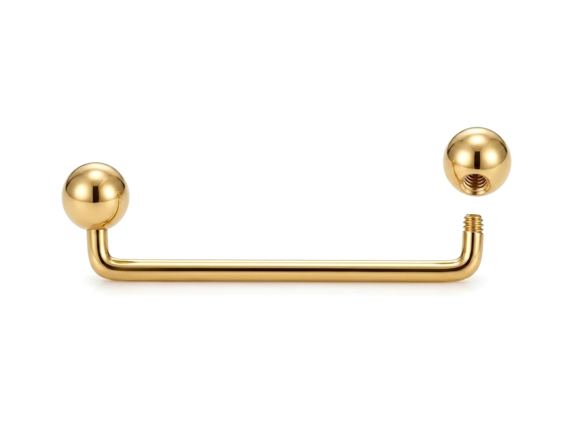 Staple Barbell, Surface Piercing Body Jewellery for Anti Eyebrow, Nape, Cleavage