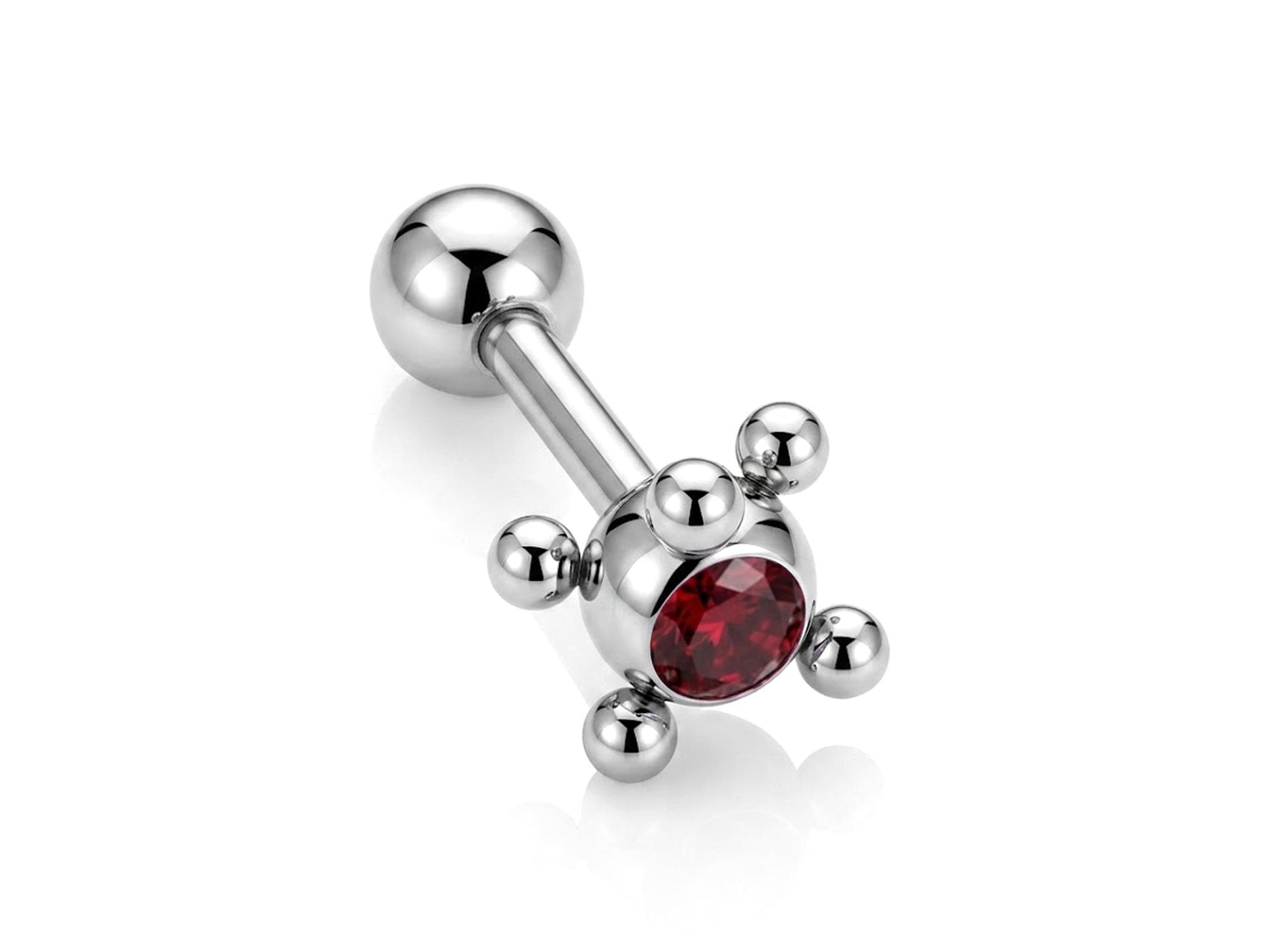 Unique Ball Design Helix Bar Cartilage Earring 14G Barbell Piercing with CZ Stone Crystals