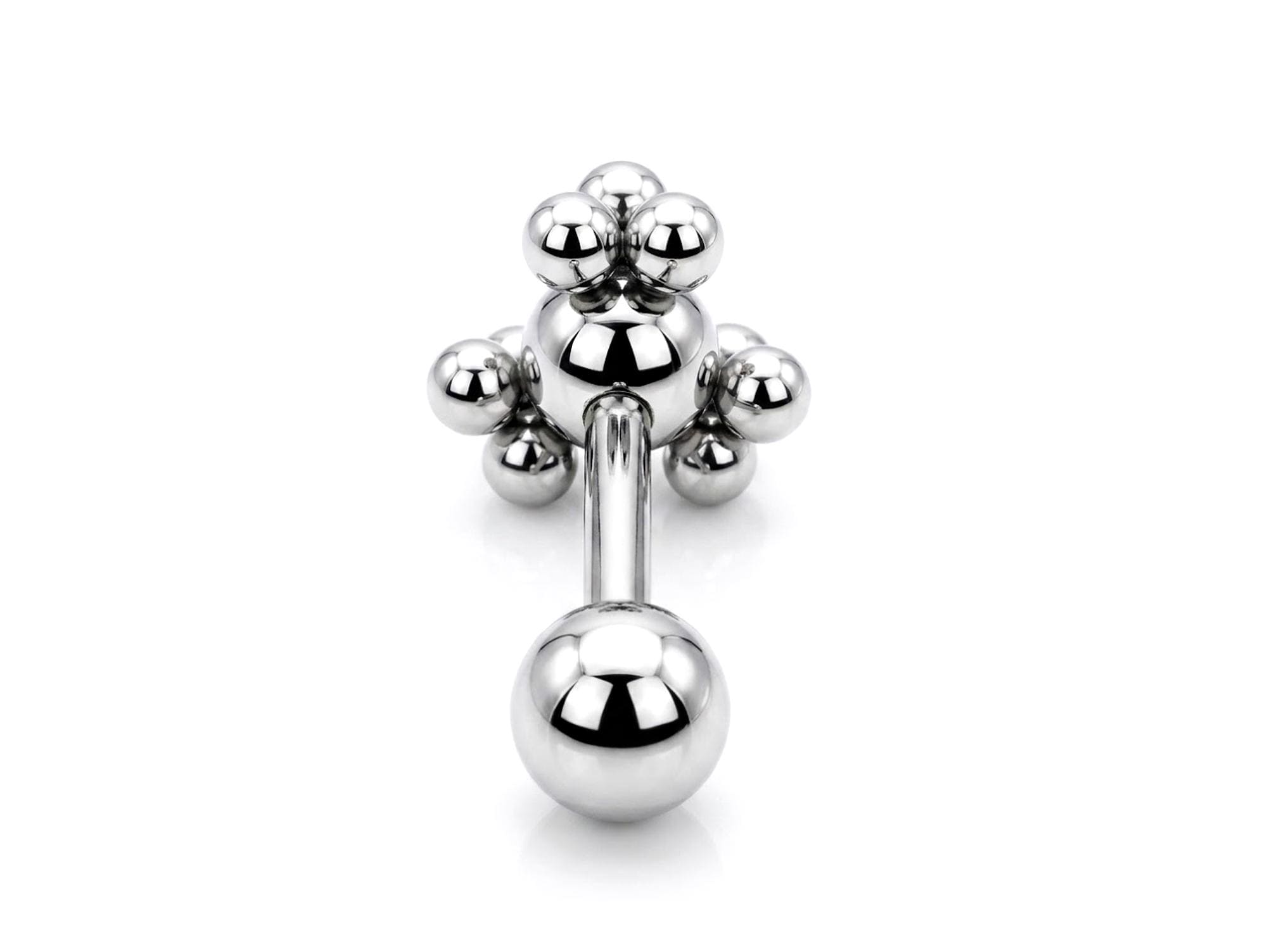 Helix Cartilage Earring Ball Design 14G Barbell Piercing with CZ Stone Crystals
