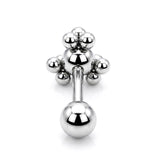 Helix Cartilage Earring Ball Design 14G Barbell Piercing with CZ Stone Crystals