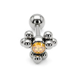 Helix Cartilage Earring Ball Design 14G Barbell Piercing with CZ Stone Crystals