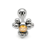 Helix Cartilage Earring Ball Design 14G Barbell Piercing with CZ Stone Crystals