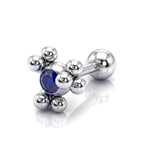 Helix Cartilage Earring Ball Design 14G Barbell Piercing with CZ Stone Crystals