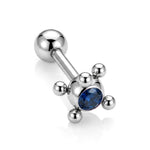 Unique Ball Design Helix Bar Cartilage Earring 14G Barbell Piercing with CZ Stone Crystals