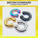 Rainbow Prince Albert Piercing, PA Ring - Circular Barbell, Horseshoe Barbell 10G to 00G Body Piercing