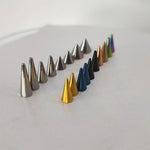 Piercing Spikes Replacement Loose Parts - Titanium Threaded Spike and Cones Attachment for 18g 16g 14g Barbells Body Piercing